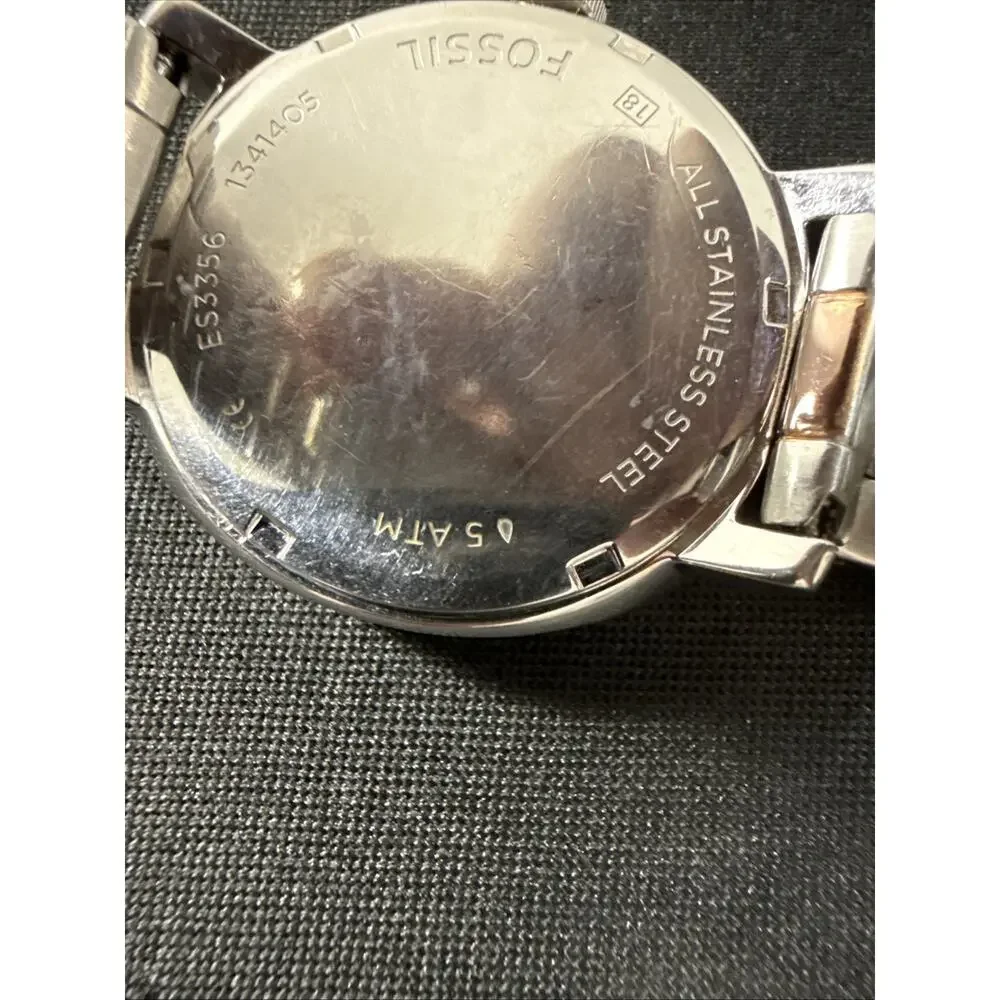 FOSSIL ES-3356 Women’s Wristwatch New Battery! Looks And Runs Excellent!!!